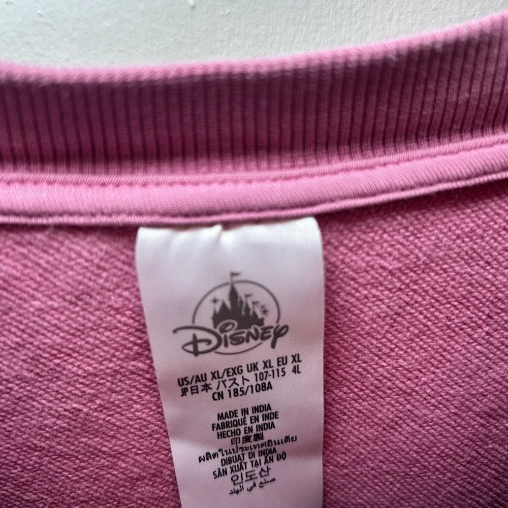 Disney Mickey Mouse Pink Crewneck Pullover Sweatshirt Womens XL - Picture 3 of 5